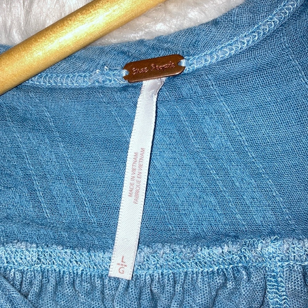 SOLD 🎉 Free People Blue Aster Henley Tunic - Picture 5 of 9
